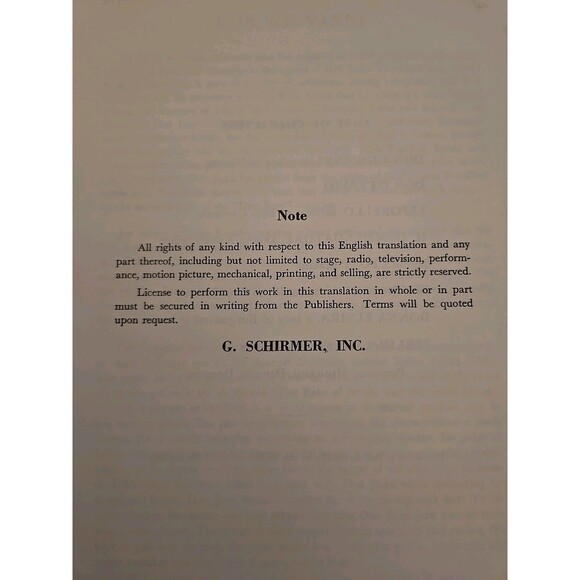 DON GIOVANNI PAPER ITALIAN ENGLISH VOCAL SCORE By W H Auden & Chester Kallman - Picture 4 of 6